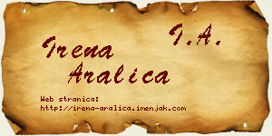 Irena Aralica vizit kartica